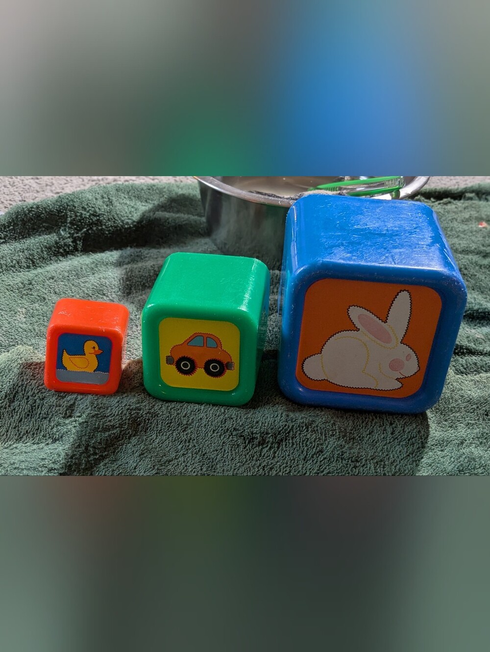 Vintage Classic Toddler Square Stackable Containers - 3ct w/ Illustrations